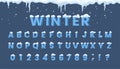Snow alphabet set Royalty Free Stock Photo
