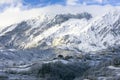 Snow on the angliru  Riosa Royalty Free Stock Photo