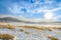 Mount Aso and snow Royalty Free Stock Photo