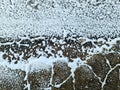 Snow on asphalt on a small german road Royalty Free Stock Photo