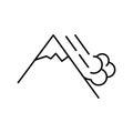 Snow avalanche, snowslide, natural disaster icon. Can be used as web element, design icon on white background