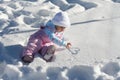 Snow Baby Heart Royalty Free Stock Photo