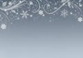 Snow background. Blue Christmas snowfall with defocused flakes and swirls. Winter concept with falling snow. Holiday texture and Royalty Free Stock Photo