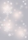 Snow background. Light blue Christmas snowfall with defocused flakes and bokeh. Winter concept with falling snow. Holiday texture Royalty Free Stock Photo