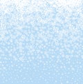 Snow background. Snowflakes seamless pattern. Winter snowy seamless border wallpaper. Royalty Free Stock Photo