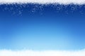 Snow background. Winter frame with snowflakes Royalty Free Stock Photo