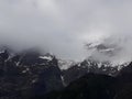 Snow-capped mountains in the Kedar valley.