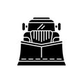 Snow blades for trucks black glyph icon