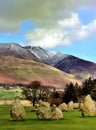 Snow on Blencathra summit Royalty Free Stock Photo