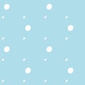 Snow on blue background. Vector seamless pattern background. Art continuous illustration. Hand drawn abstract art modern Royalty Free Stock Photo