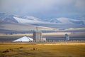 Snow on the Blue Mountains in autumn in Walla Walla, Washington