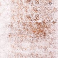 Snow on the board. Thaw on the wooden floor terrace top view. Abstrakt background