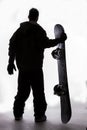 Snow boarder silhouette