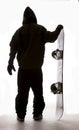 Snow boarder silhouette