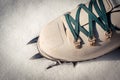 Snow boot with crampons Royalty Free Stock Photo