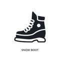 snow boot isolated icon. simple element illustration from winter concept icons. snow boot editable logo sign symbol design on Royalty Free Stock Photo