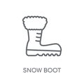 Snow Boot linear icon. Modern outline Snow Boot logo concept on Royalty Free Stock Photo