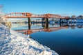 Snow and Broadway Bridge Royalty Free Stock Photo