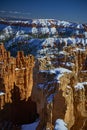 Snow in Bryce Canyon Royalty Free Stock Photo