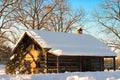 Snow Cabin Royalty Free Stock Photo