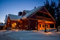 Snow Cabin Royalty Free Stock Photo