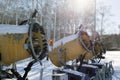 Snow cannon for artificial snow at ski resort