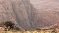 Snow Canyon Utah with ephemeral waterfall during rain storm