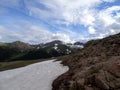 Snow cap mountain peaks on Independence Pass Royalty Free Stock Photo