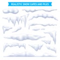Snow Capes And Piles Set Royalty Free Stock Photo