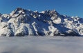 Snow capped Alpine peaks