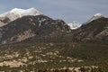 Snow Capped 13,580 Foot Twin Peaks and 14,042 Foot Ellingwood Point in Southern Colorado.