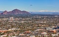 Snow Capped Four Peaks from above Phoenix Royalty Free Stock Photo