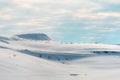 Snow capped hill in winter. Zlatibor mountain landscape