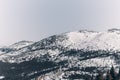 Snow-capped hills on a winter sunny day, Giant Mountains, Poland Royalty Free Stock Photo