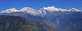 Snow capped Manaslu and other mountains Royalty Free Stock Photo