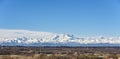 The snow-capped Monte Rosa chain on a sunny morning in winter..View of the Lombard Alps Royalty Free Stock Photo