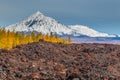 Mount Ostry Tolbachik, the highest point of volcanic complex on the Kamchatka, Russia.