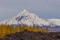 Mount Ostry Tolbachik, the highest point of volcanic complex on the Kamchatka, Russia. Royalty Free Stock Photo