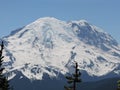 Snow capped mount rainier