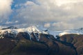 Snow capped Mount Roche Bonhomme. Jasper National Park Royalty Free Stock Photo