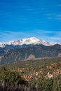 Snow capped mountain landscape pikes peak colorado Royalty Free Stock Photo