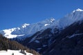 Snow Capped Mountains near Kals at Grossglockner Royalty Free Stock Photo