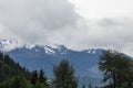 Snow Capped Mountains in Alaskan Wilderness Royalty Free Stock Photo