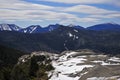 Snow capped mountains and alpine landscape in the Adirondacks, New York State Royalty Free Stock Photo