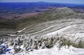 Snow capped mountains and alpine landscape in the Adirondacks, New York State Royalty Free Stock Photo