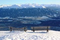 Snow capped mountains, austrian alps, Innsbruck Royalty Free Stock Photo