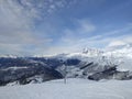 Snow-capped mountains during the day in Georgia, Ushba mountain, Svaneti Royalty Free Stock Photo