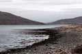 Snow capped mountains on on Loch Loyne,, Scotland.