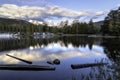 Snow-Capped Mountains Over Sprague Lake in Rocky Mountain National Park Royalty Free Stock Photo