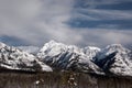 Snow capped mountains in the Rocky Mountains, Alberta, Canada Royalty Free Stock Photo